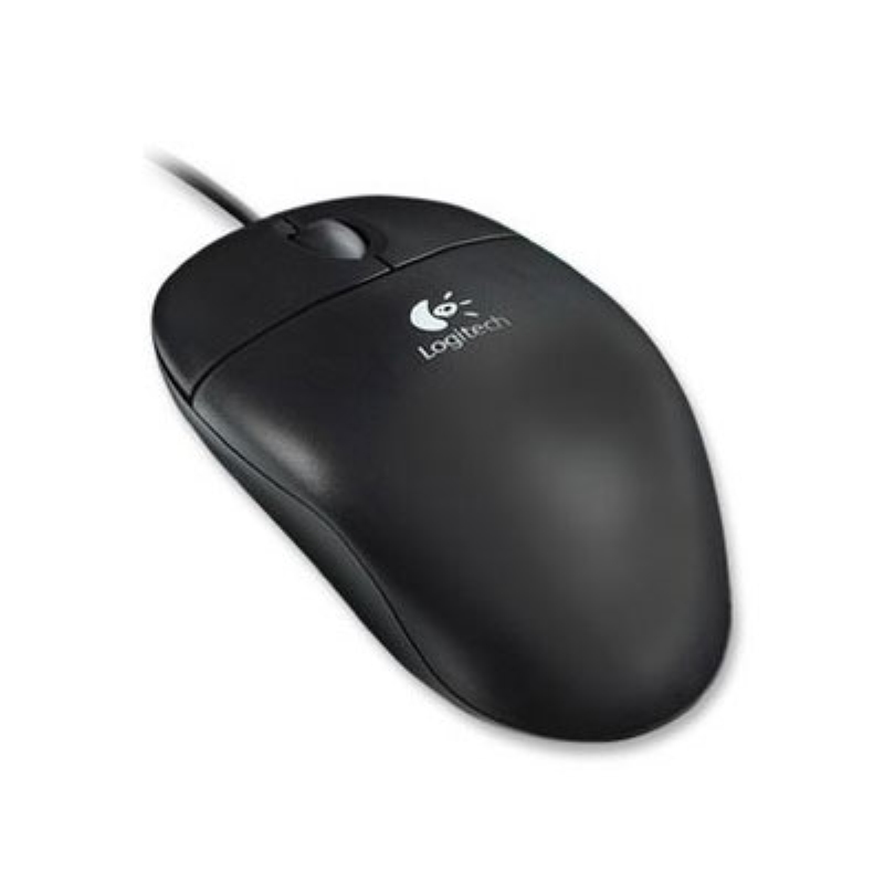 LOGITECH Mouse Logitech S96 ottico con cavo ambidestro compatibile PS2 nero